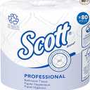 Scott Professional 100% Recycled Fiber Standard Roll Bulk Toilet Paper (13217), 2-Ply, Elevated Design, White, Individually Wrapped (80 Rolls of 473 Sheets, 37,840 Sheet Total)