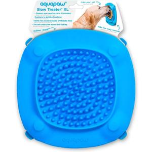 Aquapaw Lick Mat for Dogs with Suction Cups - XL, Blue, 1-Pack - Slow Feeder Lick Pads for Dogs & Grooming Enrichment - Food Mat for Peanut Butter Treats