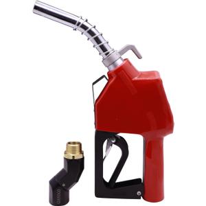 3/4" Inch Red NPT Automatic Shut-Off Fuel Nozzle,Fuel Hose Swivel,16GPM High Flow,BP Hand Guard,Hanging Hook 13/16" Spout,Fuel Transfer Pump Nozzle For Gasoline,Diesel,up to B20,E15,Kerosene