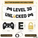 KatchOn, Custom Happy Birthday Banner - 10 Feet, DIY Numbers | Level Up birthday Banner for Any age | Gamer Birthday Party Decorations | Video Game Birthday Decorations for Men, Women, Teens, Gamers