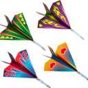 Kangaroo 28 Pack Flying Paper Airplanes Valentines Day Cards for Boy & Girl with Envelopes & Stickers - Valentines Day Cards for Kids School - Valentine Bulk Party Favors Classroom Gift