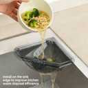 Magnetic Drainage & Filter Basket with Enhanced Durability, Triangular Sink Strainer with Twist-Open Bottom, Heavy-Duty Kitchen Sink Corner Rack for Draining & Storage, Punch-Free Installation