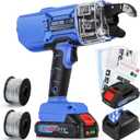 NEWTRY Automatic Rebar Tie Gun Cordless Rebar Tying Machine for 0.3"-1.33" Battery Powered 21V with 2pcs 2000mAh Batteries 360ft Wire Coils