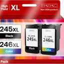 Paquete combinado de cartuchos de tinta 245XL 246XL para Canon Ink 245 y 246 remanufacturados para Canon PG-245XL CL-246XL para Canon Pixma MX492 TR4520 MG2522 TS3322 MG2500 TR4520 (1 negro