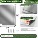 2-Pack Ultra-Thin Stainless Steel Backsplash Panels, 24" x 30" Each | Flush Mount Splatter Guard for Stove and Range Hood, Easy Install with Pre-Drilled Holes & Screws