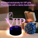 LED Lights Table Sign with Writing Pen - Battery Powered Party Supplies, Color Changing Wedding Decorations Table Lights for Restaurant Bar Event (BLACK, Girl)