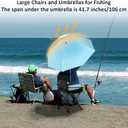 1 Set Beach Chair with Adjustable Umbrella for Adult, Low Folding Chair Detachable with Armrests Cup Holder, 360 Degree Universal Clamp UV Protection Umbrella for Sand Camping Pool
