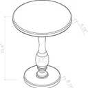 LIKENOW Acrylic End Table,Acrylic Side Table,Modern Nightstand with Clear Small Round Top and Solid Post for Living Room,Bedroom and Lobby 18.9x18.9x23.6High inches, Large