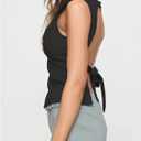 SOLY HUX Women's Tie Backless Tank Top Crew Neck Sleeveless Y2k Party Club Tops (Black, L)