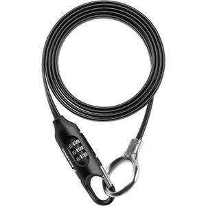 ROCKBROS 5FT Bike Lock Cable with Preset Combination Lightweight Versatile & Weatherproof Security Bike Lock, Black