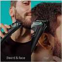 Braun All-in-One Style Kit Series 3 3470, 8-in-1 Trimmer for Men with BeardTrimmer, Ear & NoseTrimmer, Hair Clippers & More, Ultra-Sharp Blade, 40 Length Settings, Washable (Silver)