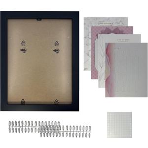 Nail Polish Display Kit - 16/24/32/36 Colors with Blank Sticks & Coded Cards | Tabletop Stand & Wall-Mountable Hanging | Includes Adhesive Dots for Gel/Regular Polish Swatches (Black, 10-INCH)