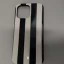 Black White Striped Phone Case Compatible with iPhone 15 Pro Max Stylish Strip Print Chic Retro Aesthetic Full Cameara Protective Slim Fit Glossy Soft Girly Never Faded 15promax 6.7" Cover