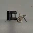 RETRUE Trailer Tongue Coupler Lock, Trailer Hitch Lock,Dia 1/4 Inch, 3/4 Inch Span for Tow Boat RV Truck Car's Coupler, Black