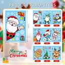 Christmas & Halloween Static Window Clings Set (20x30cm & 35x28cm),8-10 Designs/Pack, Removable Decals for Glass (Christmas Festive Carnival, Polyvinyl Chloride, Large)