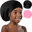 Extra Large Swim Cap for Kids - Silicone, Swim Cap for Long/Short Hair and Braids/Dreadlocks, Girls/Boys 6-14