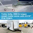 Heavy Duty Trailer Dolly, 3500 lb Tongue Weight Trailer Mover Dolly with 2-5/16 inch Ball, Angle Adjustable, Suitable for RV Boat Motorcycle Jet Ski