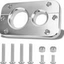 JERBOR 01232023 Firewall Pass Through for Holley Terminator X Max Firewall, Wiring Harness Bracket Bulkhead, Eliminates Gromet in fire Wall (Silver)