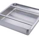 FSE 373-KR-30-150 Dish Table Sink Strainer, 20" x 20" Pre-Rinse Drain Basket, 4" Deep Commercial Drain Strainer, 18-Gauge Stainless Steel, Heavy-Duty Restaurant Sink Accessory for Foodservice Use