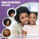 Dreadlock Retightening Tool, Interlocking Crochet Needle Set, Dual Ended Metal Needles for Locs and Sisterlocks (Black 1-Pack)