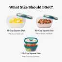 Anyday 2 Pack 2.5 Cup Microwavable Glass Lunch Containers With Glass Lids, Microwave Safe Lunch Bowls with Lids for Work, Food Storage, Bento Box Meal Prep Container