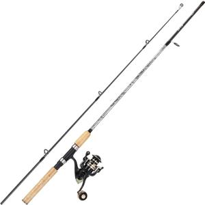 Sougayilang Reel and Fishing Rod Combo, Fiberglass Fishing Pole with Durable P-Cork Rod Handle, Lightweight Graphite Frame (5'6" ML- M Fast with 1000 Reel)