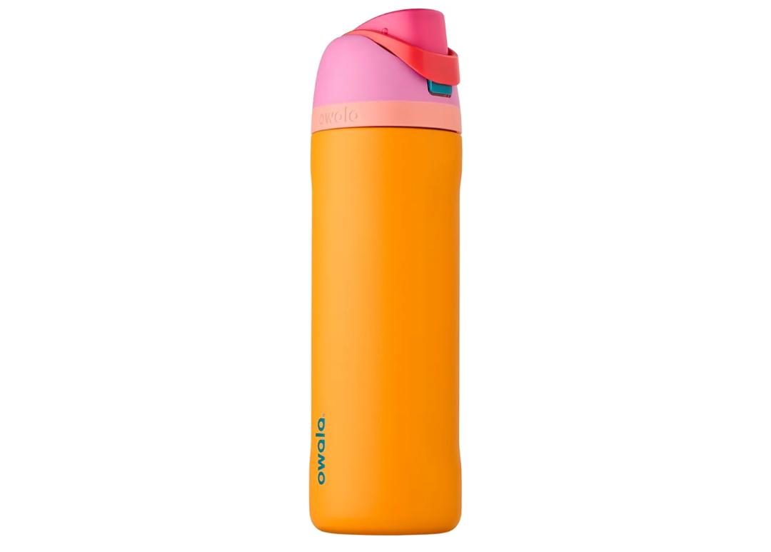 Owala FreeSip Insulated Stainless Steel Water Bottle with Straw for Sports, Travel, and School BPA-Free Sports Water Bottle, 24 oz, Tropical