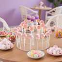 YestBuy Cake Pop Display Stand, 30 Hole Cake Pop Holder , 3 Tiered Lollipop Holder for Weddings, Birthday Parties, Anniversaries Gift, Halloween, Christmas Candy Decorative (Clear)