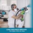 Tilswall Paint Sprayer 800W HVLP Spray Paint Gun with 1300ml Container, Electric Paint Sprayer Gun with 4 Nozzles & 3 Patterns for House Painting Furniture Cabinets Fence Home Walls Shark 800