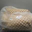 Hollypet Cat Bed Fluffy Plush Mutifuctional Double-Layer Soft Pet Couch Orthopedic Sofa Nest Beds for Small Cats and Dogs, Brown and Light Yellow (25x20x13 inch)