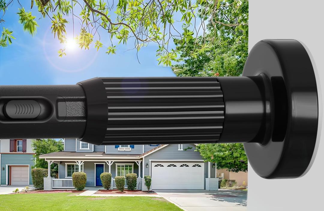 ZipGlo Tension Curtain Rod，40-67.7IN(3.33-5.64Ft) One-Click Fast Extension Rod Easy to Install Black Long Outdoor Curtain Rods No Drilling Never Rust for Window or Shower Patio Diameter 1.26 Inches