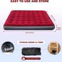 Onirii King Size Camping Air Mattress Bed with Air Pump,80"x 72"Thickened Portable Blow Up Inflatable Air Mattress,Travel Sleeping Bed Pad for Camping Home Hiking