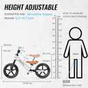 Umatoll Toddler Balance Bike for 2-5 Year Old, Adjustable Kids Toy Bicycle, Gift for Ages 2-3 Girls Boys