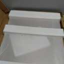 Modern Frame Clear Acrylic Freestanding Pet Gate - 24" High Folding 3-Panel Dog Barrier for Doorways, Stairs & Large Openings, Indoor Fence for Dogs, Puppies & Cats