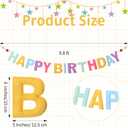 Mindsoft Felt Happy Birthday Garland Rainbow Banner Reusable Happy Birthday Sign Party Supply for Party Decor(Bright Color,Normal)