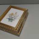 BESCRCL 5x7 Picture Frame Gold with Real Glass, Ornate Vintage 5 x 7 Photo Frames for Wall and Tabletop Display, Set of 4