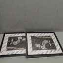 10x12 Picture Frames Set of 2,Black Picture Frame Display Pictures 7x9 with Mat or 10x12 without Mat,Multi Photo Frames Collage for Wall Art Decorative or Tabletop Display