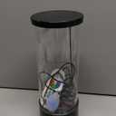 FBSPORT Jellyfish Lamp, Jellyfish Night Aquarium Tank Night Light 17 Color Changing with Remote Control for Kids Adults Home Office Decor Table Lamp Gifts for Christmas(Black, 12 inch)