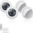 2026 New [Apple MFi Certified] (iOS Only) Tracker Tags-4 Pack, Bluetooth Tracker for Apple Find My, Replaceable Battery, Key Finder and Item Locator Smart Tag for Keys, Bags, Luggage, etc (White)