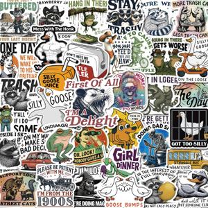 200 PCS Funny Holographic Stickers for Adults, Waterproof Vinyl Sarcastic Meme Decals for Laptop, Water Bottle, Phone, Kindle, Journal, Scrapbook, Bumper, Skateboard, Luggage, No Repeats