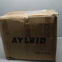 Ayleid Retractable Garden Hose Reel,1/2 in x 130 ft Wall Mounted Hose Reel, with 9- Function Sprayer Nozzle, Any Length Lock/Slow Return System/Wall Mounted/180Swivel Bracket (Gray)