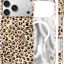 Magnetic for iPhone 17 Pro Case Cute Leopard Shockproof Cover-Light Brown