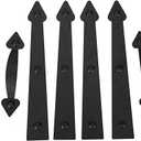 Magnetic Decorative Garage Door Curb Appeal Faux Hinges Handles Hardware Kit Color Black