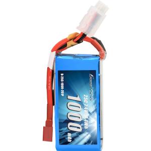 Gens ace 7.4V 1000mAh 2S 25C/50C LiPo Battery Pack with Deans Plug for FPV 180 220 250 Size Helicopter 800mm Warbird RC Plane Heli Airplane FPV
