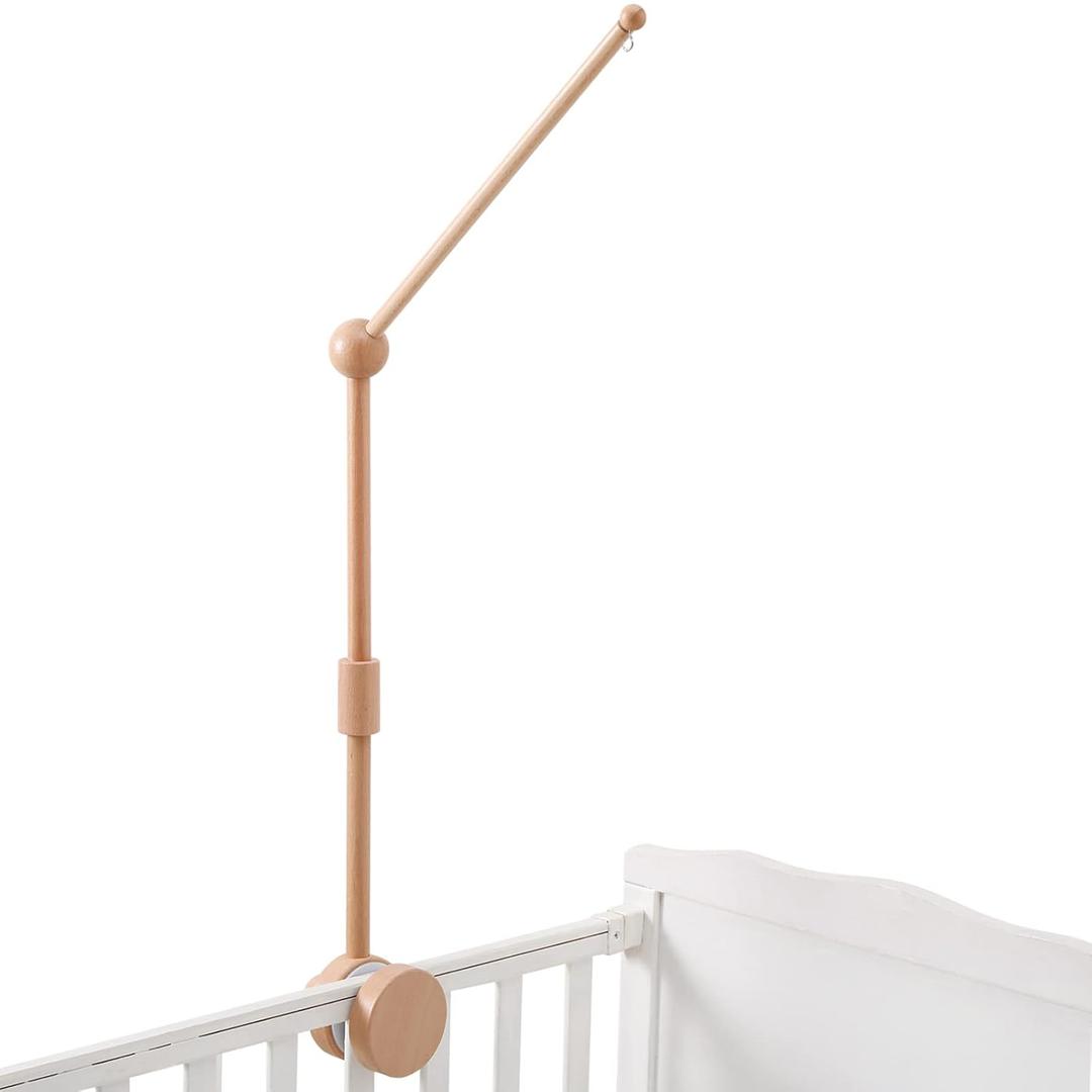 Let's Make Baby Crib Mobile Arm - Wooden Baby Mobile Crib Holder 31 inch for Mobile Hanging Baby Crib Attachment for Nursery Decor