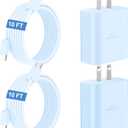 45W Super Fast Charger USB C Android Phone Type C Charger Fast Charging Block with 10FT Cord for Samsung Galaxy S26/S26 Ultra/S26+/S25 Ultra/S25/S24 Ultra/S24/S23 Ultra/S22/S21/S20/Note 10, Blue