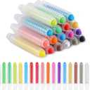 Phinus 18 PCS Dustless Chalk for Kids with Pen Sleeve, Colored Washable Toddler Chalk Non Toxic for Doodling, Drawing, Writing