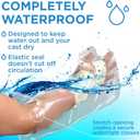 Mighty-X 100% Waterproof Cast Covers for Shower Arm - Tight Seal - 3pk Adult Reusable Cast Protectors - Half Arm Bag Sleeves