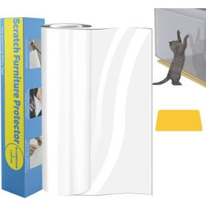 Cat Scratch Furniture Protector, 15.7"x118" Single-Sided Sticky Couch Protector from Cat Claws, Flexible Furniture Protectors from Cats Scratching