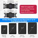 AboveTEK Universal Magnetic Tablet Mount, Swivel Tablet Stand, 360° Rotating Clamp Holder Fits 6-13" Display Tablets, Strong Attach to Metal Surface on Cabinet Whiteboard Kitchen Fridge Steel Car Door